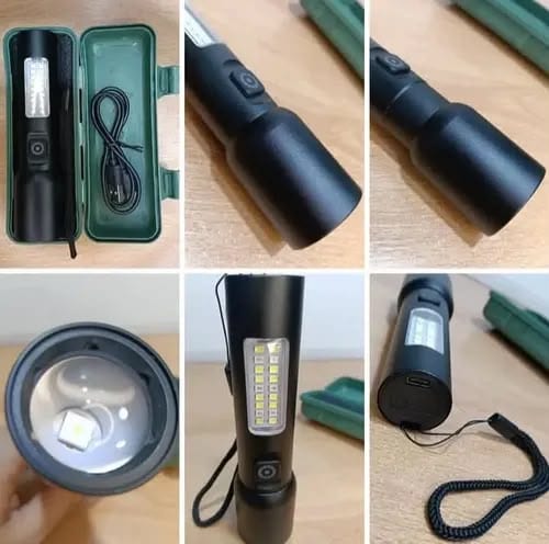 Linterna metálica, caja verde